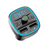 Modulator FM Techsuit JamLink (MFM2), Dual USB, SD Card, Albastru Ambient Ring Light, Ultra-Compact Design, Bluetooth, negru