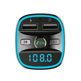 Modulator FM Techsuit JamLink (MFM2), Dual USB, SD Card, Albastru Ambient Ring Light, Ultra-Compact Design, Bluetooth, negru