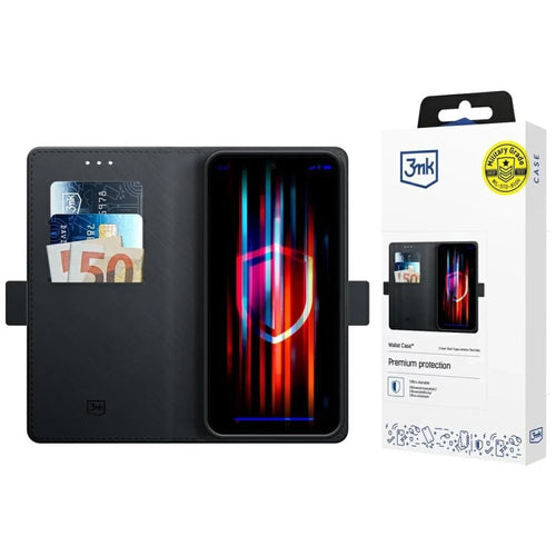 Husa pentru Samsung Galaxy S24 FE, 3mk Wallet Case, negru