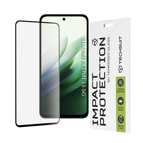 Folie de protectie pentru Xiaomi Redmi 15 5G, Techsuit 111D Full Cover / Full Glue Glass