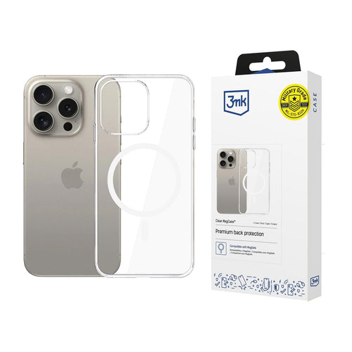 Husa pentru iPhone 15 Pro Max, 3mk Clear MagCase, transparenta