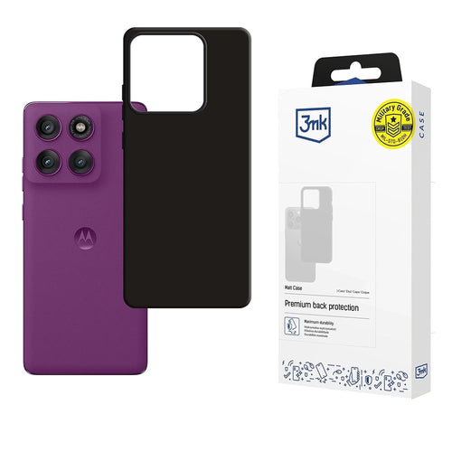 Husa pentru Motorola Edge 60 Pro, 3mk Matt Case, negru