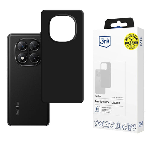 Husa pentru Xiaomi Redmi Note 14 Pro 5G, 3mk Matt Case, negru