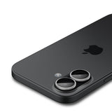 Folie de protectie pentru iPhone 16, Spigen (2 pack) Optik.tR EZ Fit Pro Camera Glass (AGL10126)