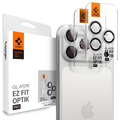 Folie de protectie pentru iPhone 14 Pro, Spigen (2 pack) Optik.tR EZ Fit Pro Camera Glass (AGL10124)