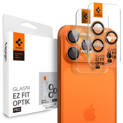 Folie de protectie pentru iPhone 14 Pro, Spigen (2 pack) Optik.tR EZ Fit Pro Camera Glass (AGL10123)