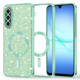 Husa pentru Samsung Galaxy A17 5G, Techsuit Lux Glitter MagSafe, bleu