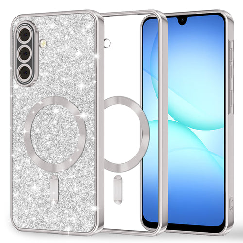 Husa pentru Samsung Galaxy A17 5G, Techsuit Lux Glitter MagSafe, argintiu