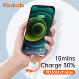 Adaptor Mcdodo Adapter (OT-0510), cu Silicon Hook, Aluminium Alloy, Type-C to Lightning, 36W Portabil Design, Gri