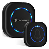 Techsuit Premium Wireless Doorbell Buzzzly (SU1), Waterproof, 38 Unique Tune, 4 Volume Levels, 5 Modes Music/Flash, Negru