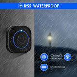 Techsuit Premium Wireless Doorbell Buzzzly (SU1), Waterproof, 38 Unique Tune, 4 Volume Levels, 5 Modes Music/Flash, Negru
