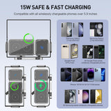 Suport auto Techsuit Premium cu Incarcare Wireless ModoDock (SW1), pentru Grila ventilatie, 90A° Intelligent Rotatie, 15W, negru