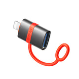 Adaptor Mcdodo Adapter (OT-2600), cu Silicon Hook, Aluminium Alloy, USB to Lightning, 480Mbps, Portabil Design, Gri