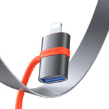 Adaptor Mcdodo Adapter (OT-2600), cu Silicon Hook, Aluminium Alloy, USB to Lightning, 480Mbps, Portabil Design, Gri