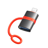 Adaptor Mcdodo Adapter (OT-2600), cu Silicon Hook, Aluminium Alloy, USB to Lightning, 480Mbps, Portabil Design, Gri