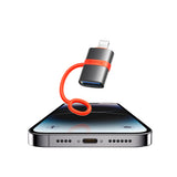 Adaptor Mcdodo Adapter (OT-2600), cu Silicon Hook, Aluminium Alloy, USB to Lightning, 480Mbps, Portabil Design, Gri