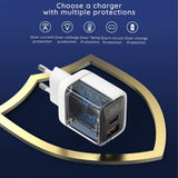 Incarcator retea Techsuit LEDChargX (CH3), Type-C, USB, GaN Technology, Incarcare rapida, Afisaj LED, PD35W, alb