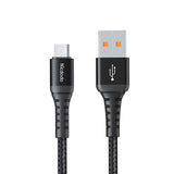 Cablu Mcdodo de date (CA-2281), USB to Micro-USB, Nylon Braided, Aliaj aluminiu, QC4.0/3.0, 1m, negru