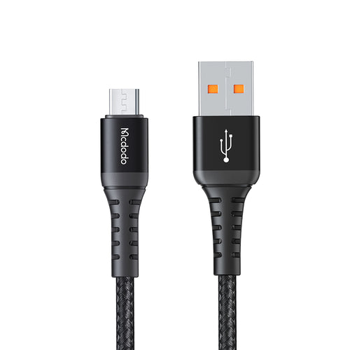 Cablu Mcdodo de date (CA-2281), USB to Micro-USB, Nylon Braided, Aliaj aluminiu, QC4.0/3.0, 1m, negru