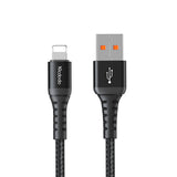 Cablu Mcdodo de date (CA-2261), USB to Lightning, Nylon Braided, Aliaj aluminiu, 3A, 1m, negru