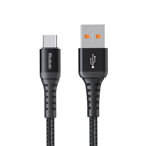 Cablu Mcdodo de date (CA-2271), USB to Type-C, Nylon Braided, Aliaj aluminiu, Support QC4.0/3.0, 1m, negru