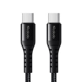 Cablu Mcdodo de date (CA-5641), Type-C to Type-C, Nylon Braided, Aliaj aluminiu, PD60W, 1m, negru