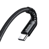 Cablu Mcdodo de date (CA-5641), Type-C to Type-C, Nylon Braided, Aliaj aluminiu, PD60W, 1m, negru