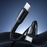 Cablu Mcdodo de date (CA-5641), Type-C to Type-C, Nylon Braided, Aliaj aluminiu, PD60W, 1m, negru