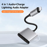 Adaptor Mcdodo Audio Adapter Wales Series (CA-5560), Lightning to 2x Lightning, Aluminum Alloy, Nylon, 5V/2A, 12.5cm