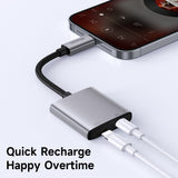 Adaptor Mcdodo Audio Adapter Wales Series (CA-5560), Lightning to 2x Lightning, Aluminum Alloy, Nylon, 5V/2A, 12.5cm