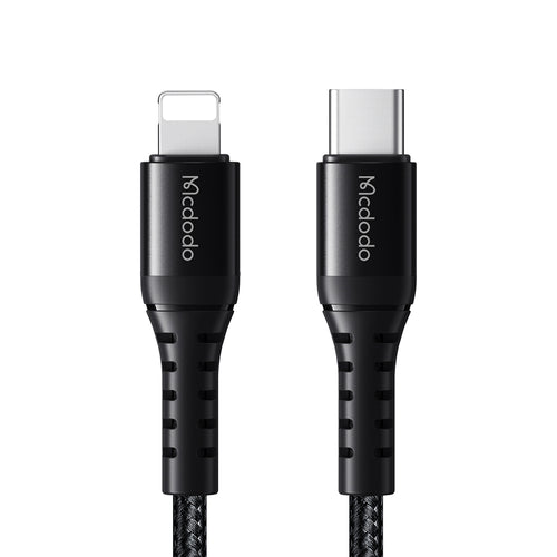 Cablu Mcdodo de date (CA-5631), Type-C to Lightning, Nylon Braided, Aliaj aluminiu, PD36W, 1m, negru