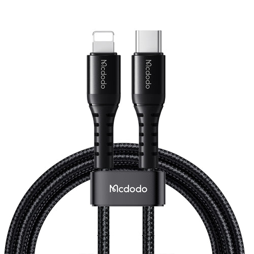 Cablu Mcdodo de date (CA-5631), Type-C to Lightning, Nylon Braided, Aliaj aluminiu, PD36W, 1m, negru
