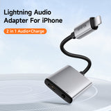 Adaptor Mcdodo Audio Adapter Wales Series (CA-5540), Lightning to Lightning, DC 3.5mm, Aluminum Alloy, Nylon, 5V/2A