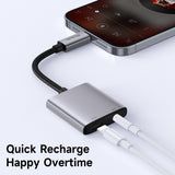 Adaptor Mcdodo Audio Adapter Wales Series (CA-5540), Lightning to Lightning, DC 3.5mm, Aluminum Alloy, Nylon, 5V/2A