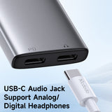 Adaptor Mcdodo Audio Adapter Wales Series (CA-5570), Type-C to Type-C, Aluminum Alloy, Nylon, High Resolution, PD60W