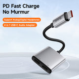 Adaptor Mcdodo Audio Adapter Wales Series (CA-5570), Type-C to Type-C, Aluminum Alloy, Nylon, High Resolution, PD60W