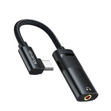 Adaptor Mcdodo Audio Adapter (CA-1880), Type-C to Type-C, 3.5mm, PD60W Charging+ Music Play+call Function, 0.1m, Gri