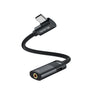 Adaptor Mcdodo Audio Adapter (CA-1880), Type-C to Type-C, 3.5mm, PD60W Charging+ Music Play+call Function, 0.1m, Gri