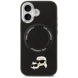 Husa pentru iPhone 17, Karl Lagerfeld Leather K&C Pins MagSafe (KLHMP17SPSMLRKCK), negru
