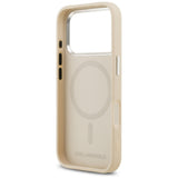 Husa pentru iPhone 17 Pro, Karl Lagerfeld Leather K&C Pins MagSafe (KLHMP17LPSMLRKCE), maro