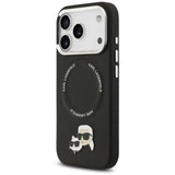Husa pentru iPhone 17 Pro Max, Karl Lagerfeld Leather K&C Pins MagSafe (KLHMP17XPSMLRKCK), negru