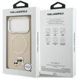 Husa pentru iPhone 17 Pro Max, Karl Lagerfeld Leather K&C Pins MagSafe (KLHMP17XPSMLRKCE), maro