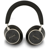 Casti wireless Guess 4G Classic Logo (GUBHC15P4MRSCK), Bluetooth, ANC, On-ear, Eco Leather, negru;auriu
