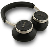 Casti wireless Guess 4G Classic Logo (GUBHC15P4MRSCK), Bluetooth, ANC, On-ear, Eco Leather, negru;auriu