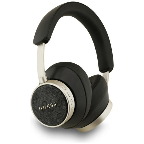 Casti wireless Guess 4G Classic Logo (GUBHC15P4MRSCK), Bluetooth, ANC, On-ear, Eco Leather, negru;auriu