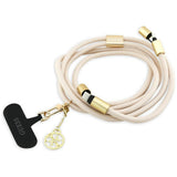 Cablu Guess de date Cbdy 4G Charm (GUCCUCNY4GDE), USB-C to USB-C, Incarcare rapida, Protective Cap, 1.5m, bej