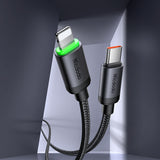 Cablu Mcdodo de date (CA-4820), USB-C to Lightning, Nylon Braided, Aliaj aluminiu, 36W, 1m, negru