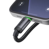 Cablu Mcdodo de date (CA-4820), USB-C to Lightning, Nylon Braided, Aliaj aluminiu, 36W, 1m, negru