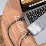 Cablu Mcdodo de date (CA-1070), USB 2.0 to Micro-USB, cu Afisaj digital, Nylon Braided, Aliaj aluminiu, 3A, 1.2m, negru