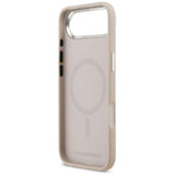 Husa pentru iPhone 17 Air, Karl Lagerfeld Leather Karl & Choupette Pins MagSafe (KLHMP17MPSMLRKCP), roz
